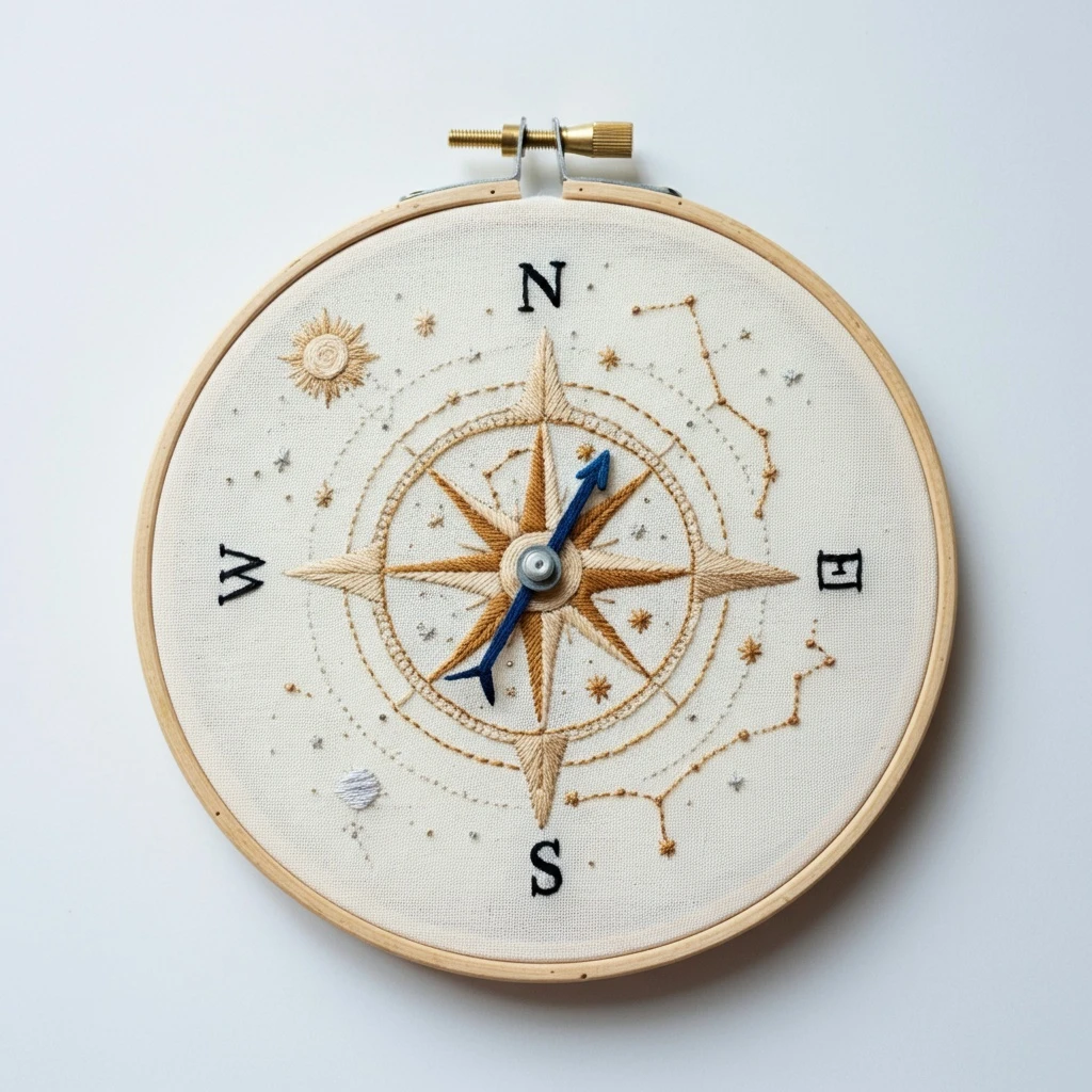 Astral Compass Embroidery