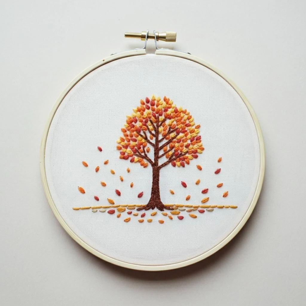 Autumn Tree Embroidery