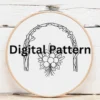 Autumnal Folk Floral Mandala – Beginner Edition | Hand Embroidery Pattern PDF