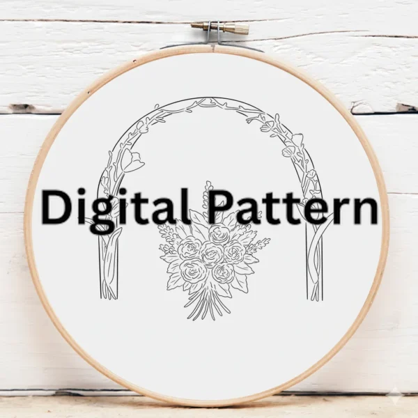 Autumnal Folk Floral Mandala | Hand Embroidery Pattern PDF