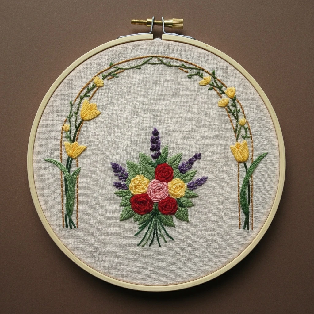 Autumnal Folk Floral Mandala