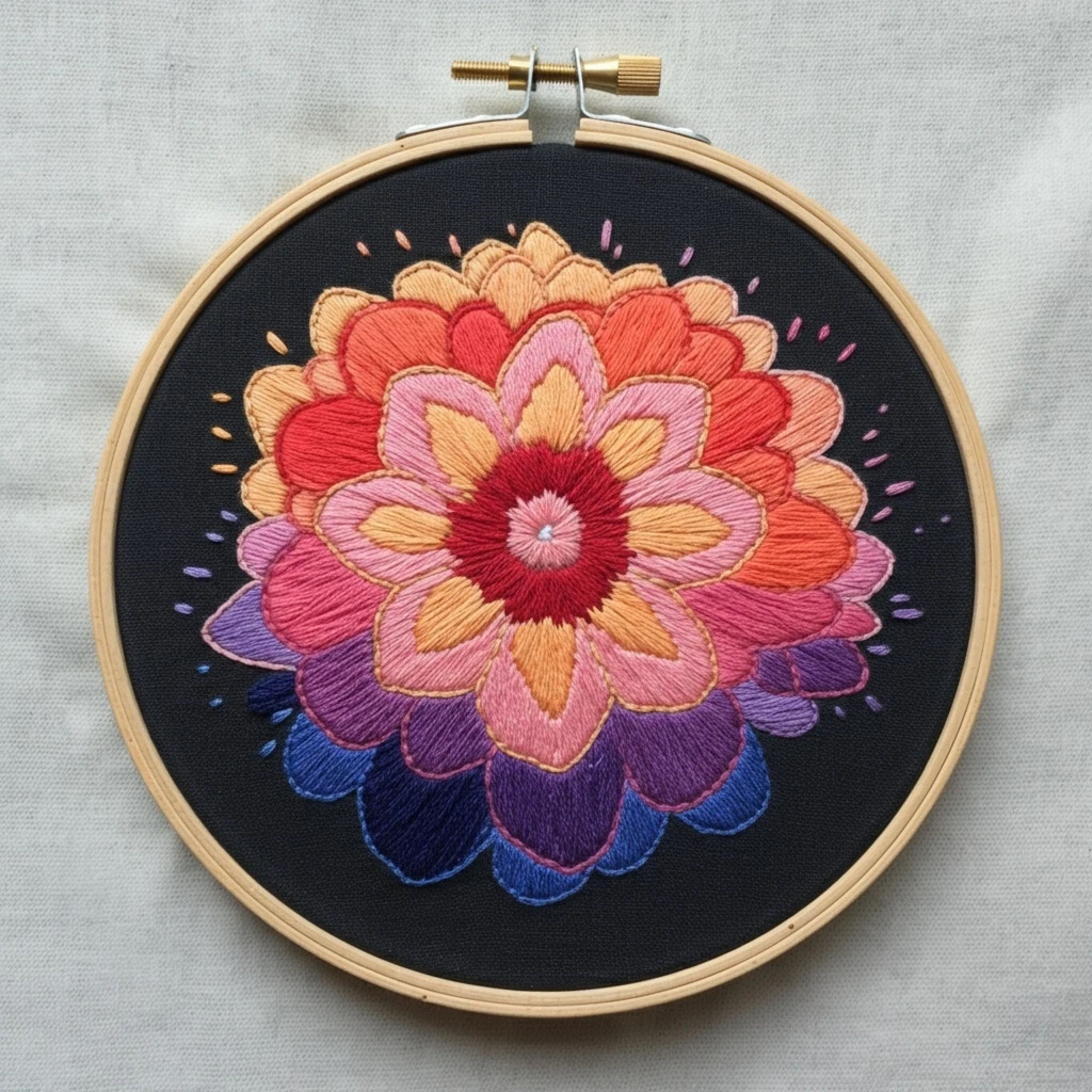 Beginner Friendly Wildflower Hoop Art