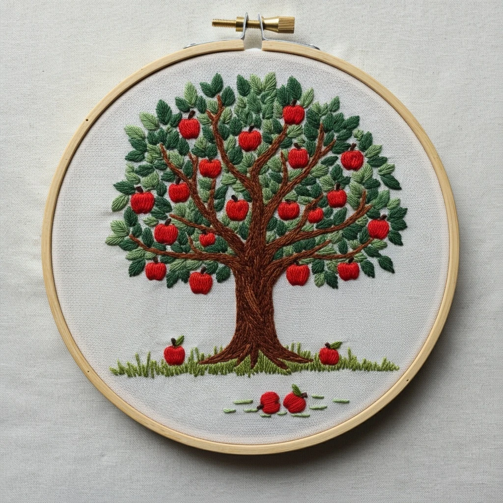 Bloom Covered Treehouse with Bird Embroidery Hoop