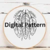 Boho Feather Trio Hand Embroidery | Hand Embroidery Pattern PDF