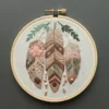 Boho Feather Trio Hand Embroidery | Hand Embroidery Pattern PDF