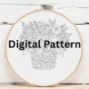 Bright Summer Basket of Mixed Flowers | Hand Embroidery Pattern PDF