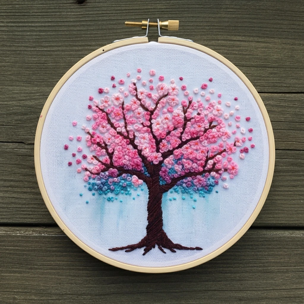 Cherry Blossom Tree Beginner Embroidery