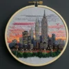 Cityscape Sunset Embroidery | Hand Embroidery Pattern PDF