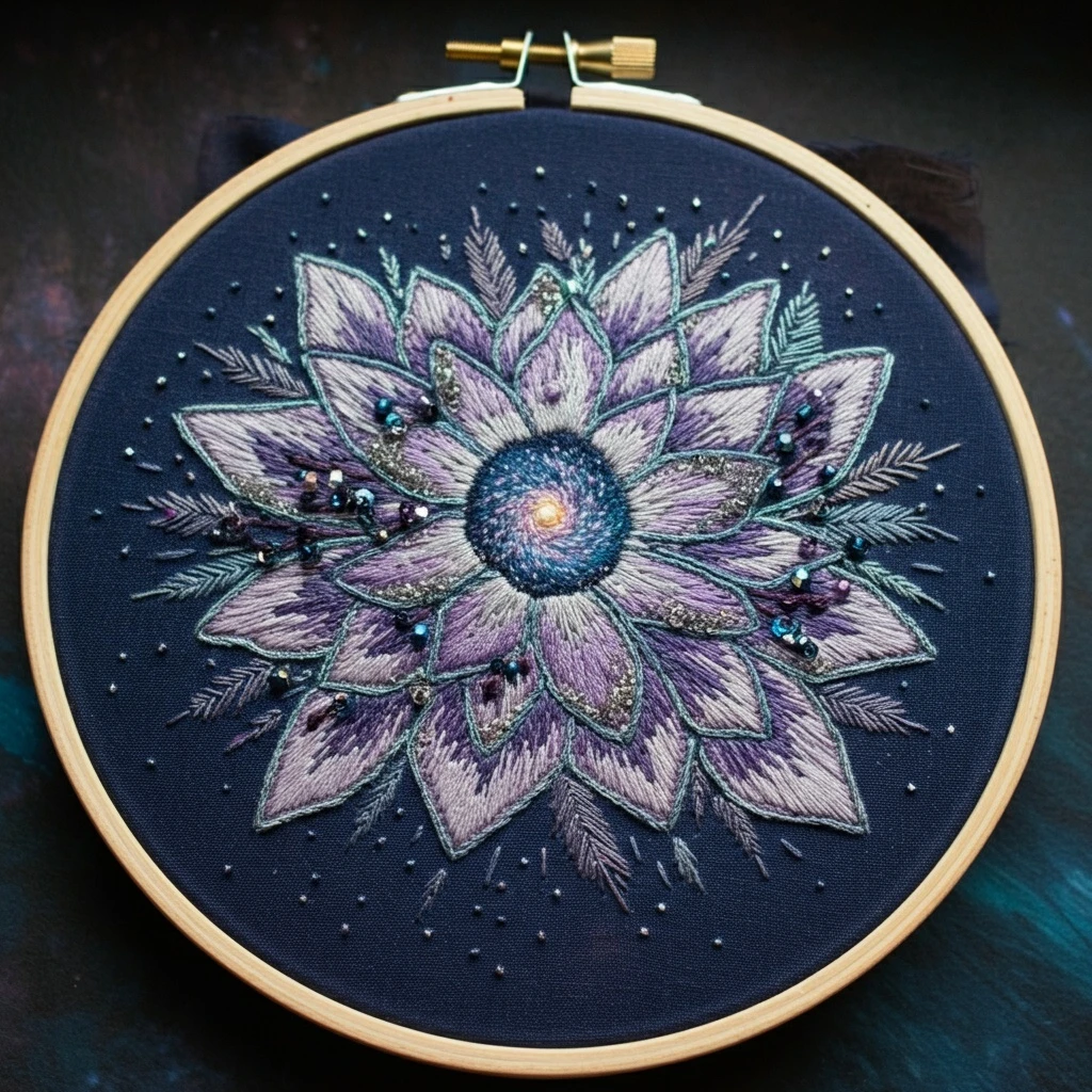 Cosmic Bloom Embroidery