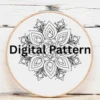 Cosmic Mandala Bloom | Hand Embroidery Pattern PDF