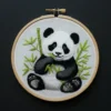 Cute Panda Eating Bamboo Embroidery | Hand Embroidery Pattern PDF