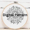 Daffodil & Mandalas Floral Medallion | Hand Embroidery Pattern PDF