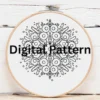 Daisy and Lavender Wreath Embroidery | Hand Embroidery Pattern PDF