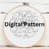 Deep Violet Nebula Flower | Hand Embroidery Pattern PDF