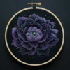 Deep Violet Nebula Flower | Hand Embroidery Pattern PDF