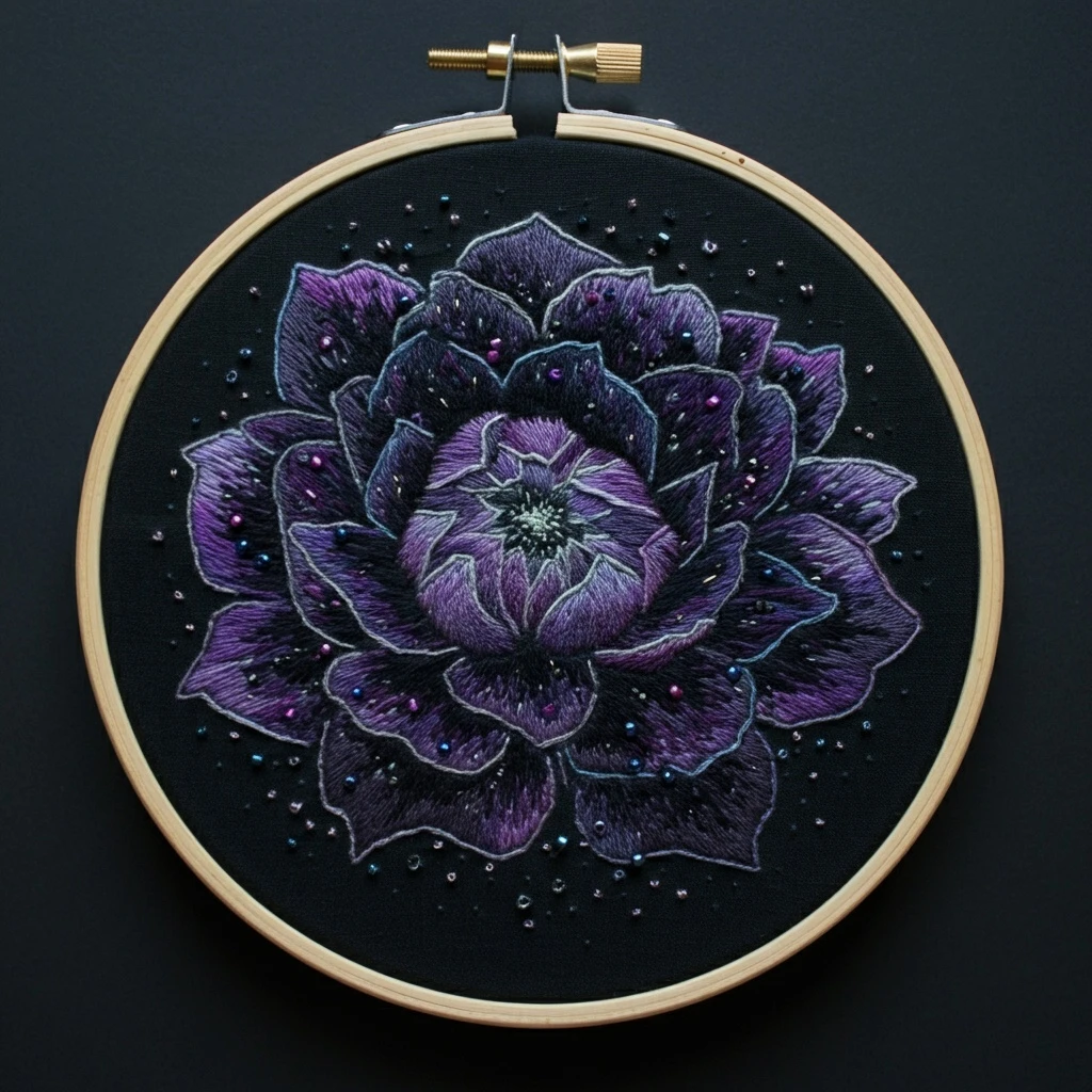 Deep Violet Nebula Flower
