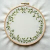 Delicate Vine Wreath Embroidery | Hand Embroidery Pattern PDF