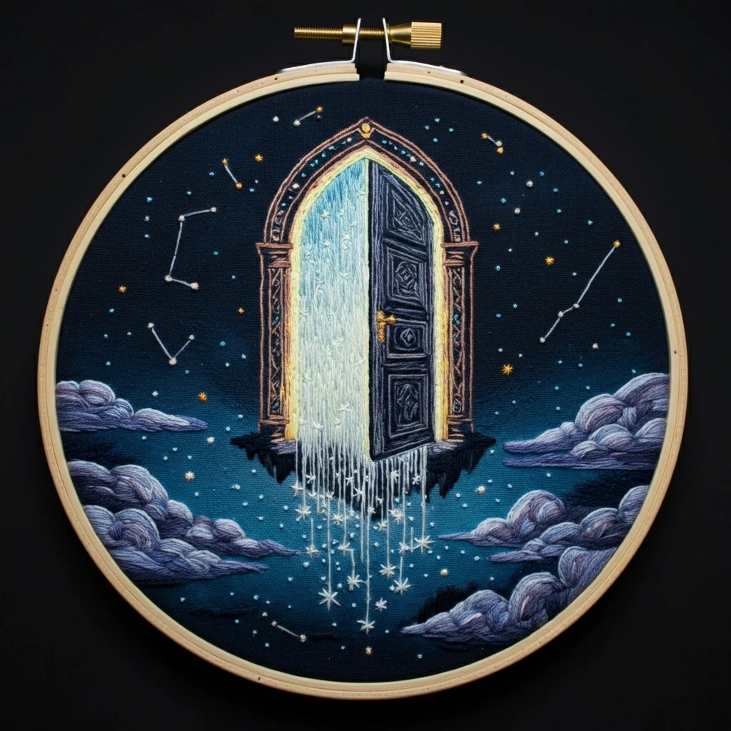 Embroidered Celestial Gateway