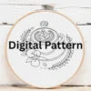Embroidered Coffee Lattee Art | Hand Embroidery Pattern PDF
