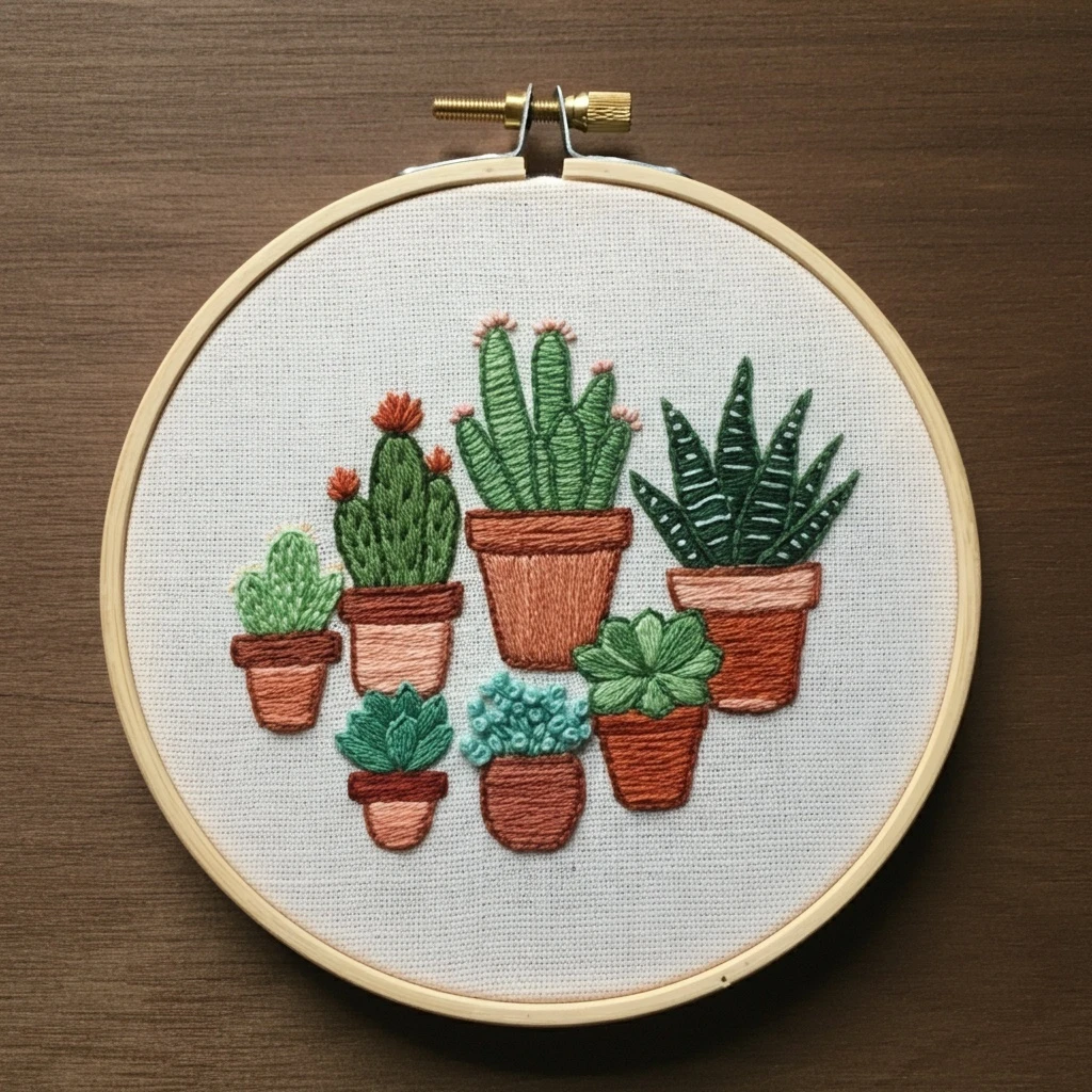 Embroidered Gingerbread House