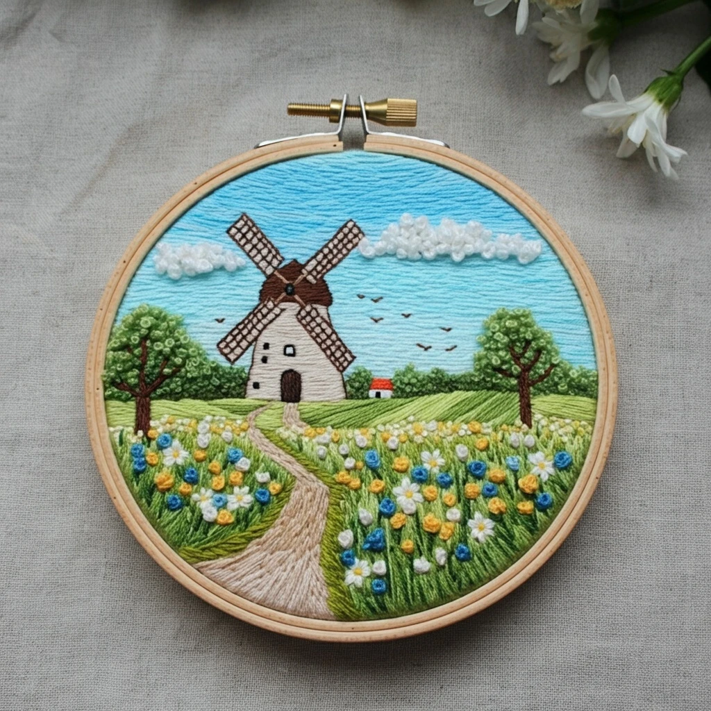 Enchanted Forest Clearing Embroidery