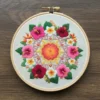 Exotic Bloom Mandala Hand Embroidery | Hand Embroidery Pattern PDF