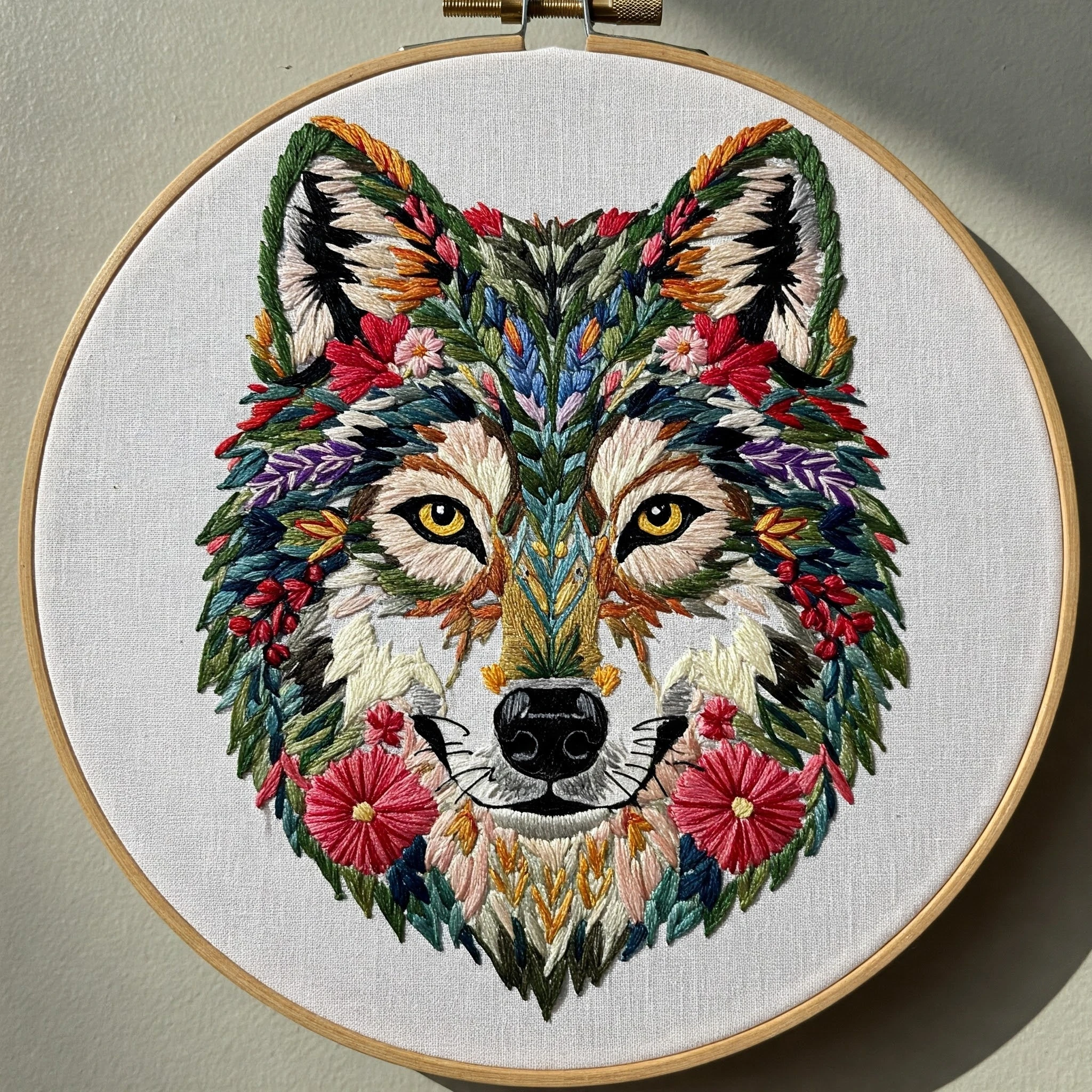 Fierce Werewolf Warrior Embroidery