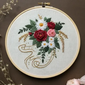 Floral Arch Wreath Embroidery | Hand Embroidery Pattern PDF