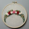 Floral Bouquet with Calligraphy Embroidery | Hand Embroidery Pattern PDF