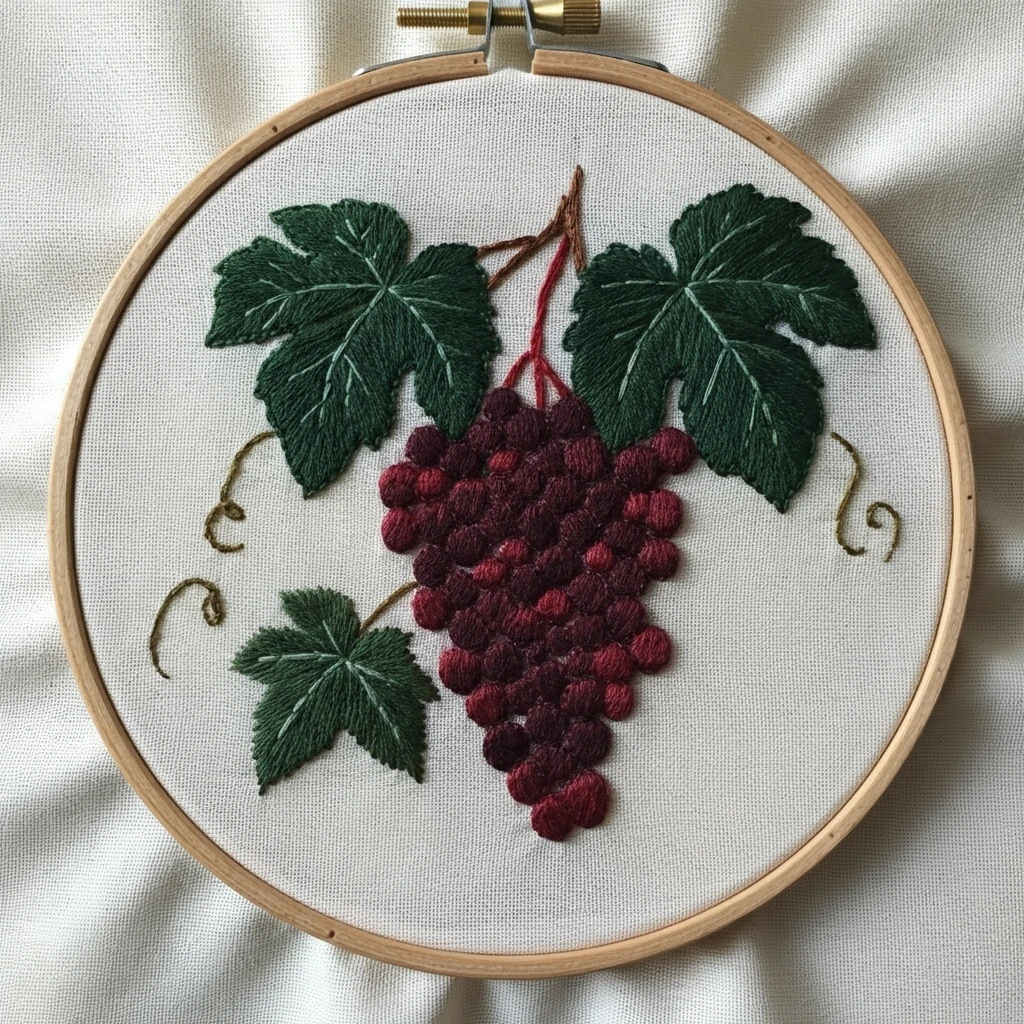 Grapes Embroidery