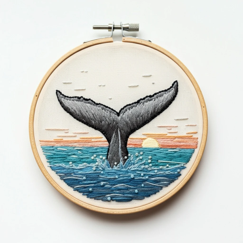 Humpback Fluke Sunset Splash