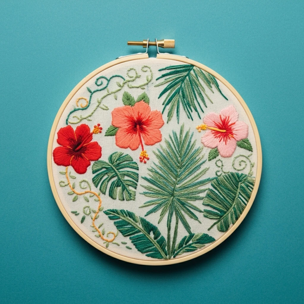 Intricate Night Bloom Mandala Hand Embroidery Design