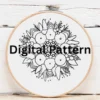 Jewel-Toned Rose and Lavender Bouquet Embroidery | Hand Embroidery Pattern PDF