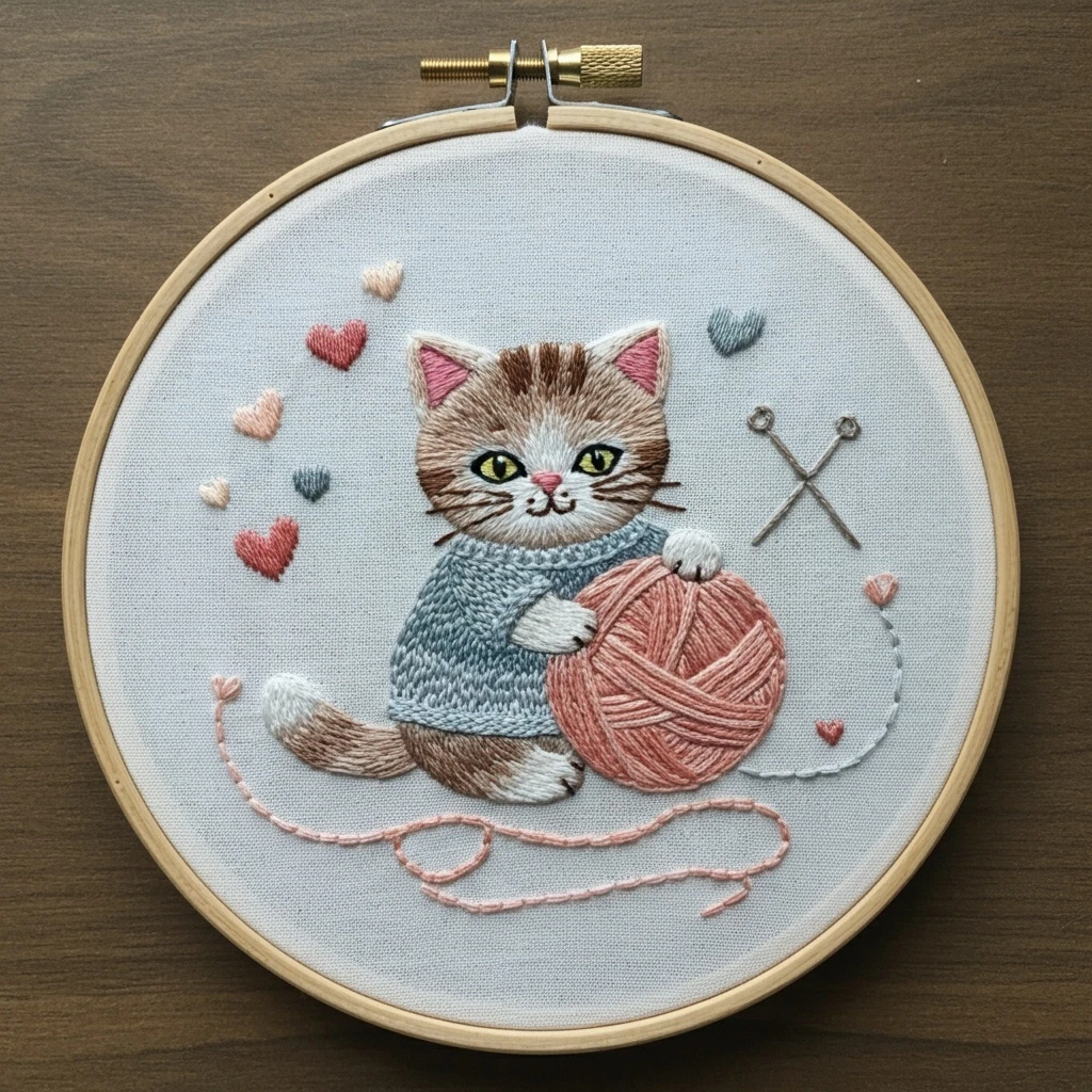 Knitting Kitty