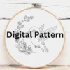 Lifelike Hummingbird & Blossom Hoop Embroidery | Hand Embroidery Pattern PDF