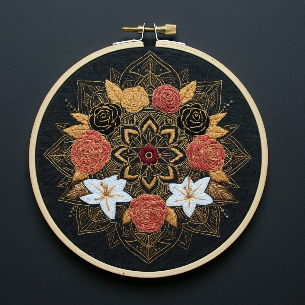 Luxury Floral Chakra Hand Embroidery