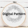 Mixed Wildflower & Fern Hand Embroidered Hoop Art | Hand Embroidery Pattern PDF
