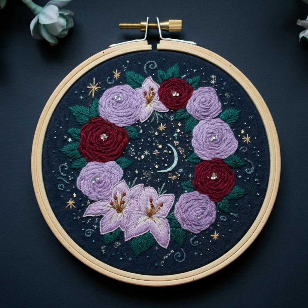 Mystical Celestial Night Wreath