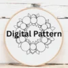 Pastel Hydrangea & Rose Wreath Hand Embroidery | Hand Embroidery Pattern PDF