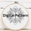 Romantic Floral Arch and Bouquet | Hand Embroidery Pattern PDF