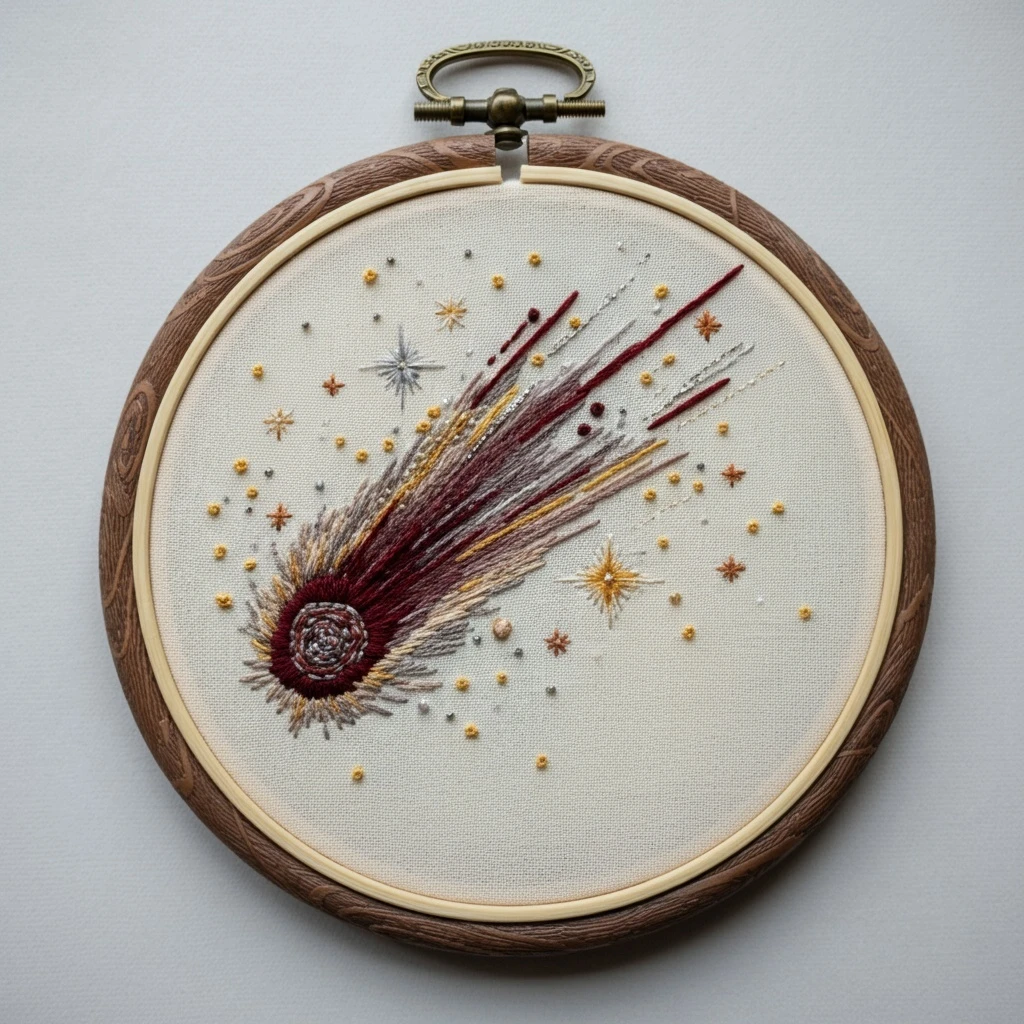 Shooting Star Celestial Embroidery