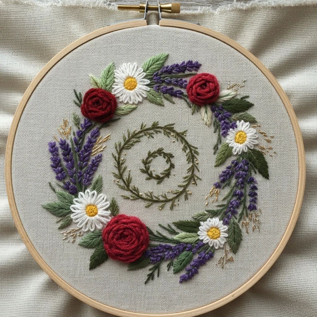 Soft Pastel Meadow Wreath
