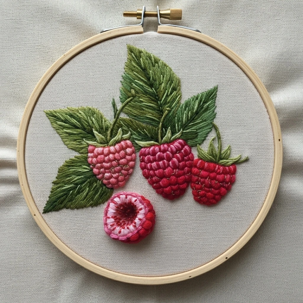 Summer Berries in Needlework
