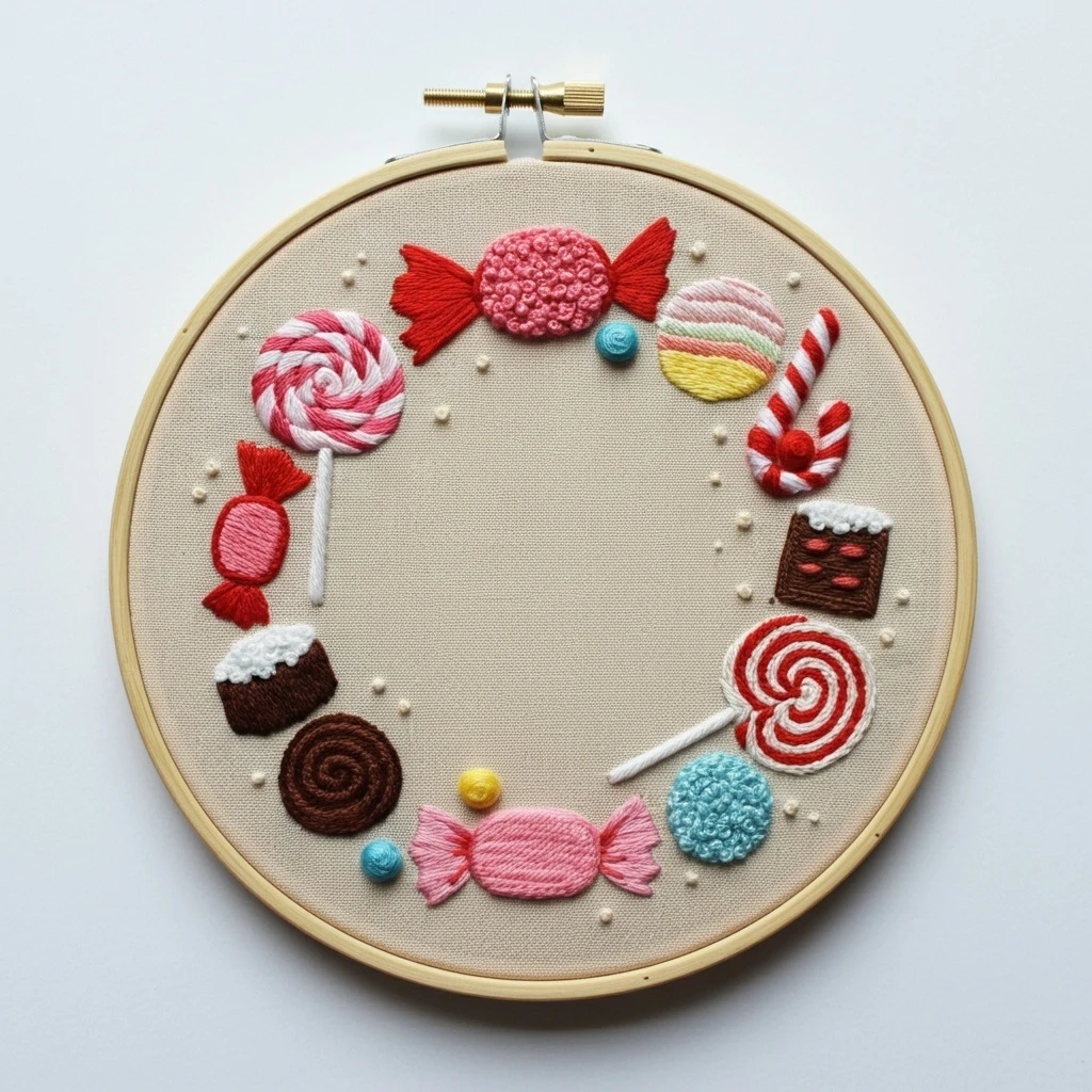 Sweet Treat Embroidery Hoop Art