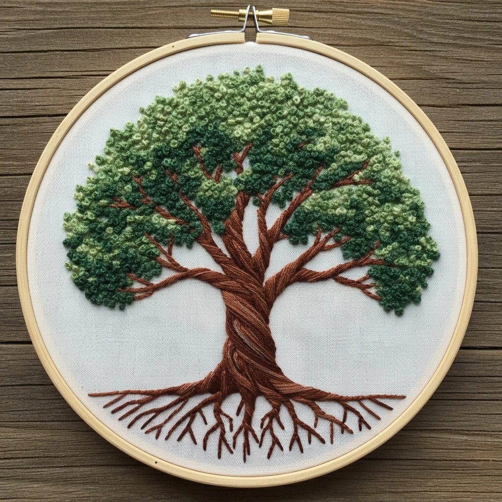 Tree of Life Embroidery Art