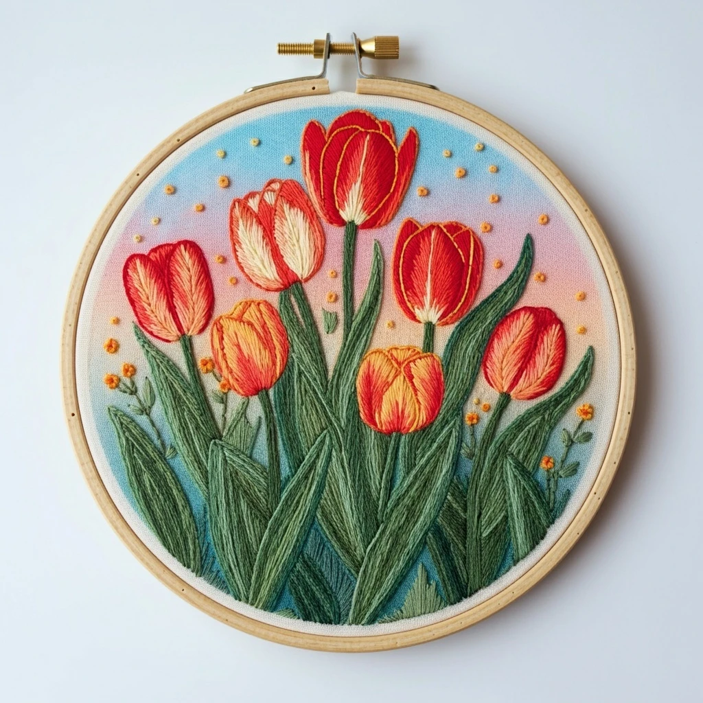 Tulip Garden Embroidery