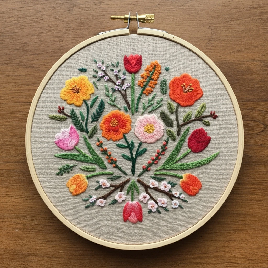 Vibrant Circular Spring Bouquet