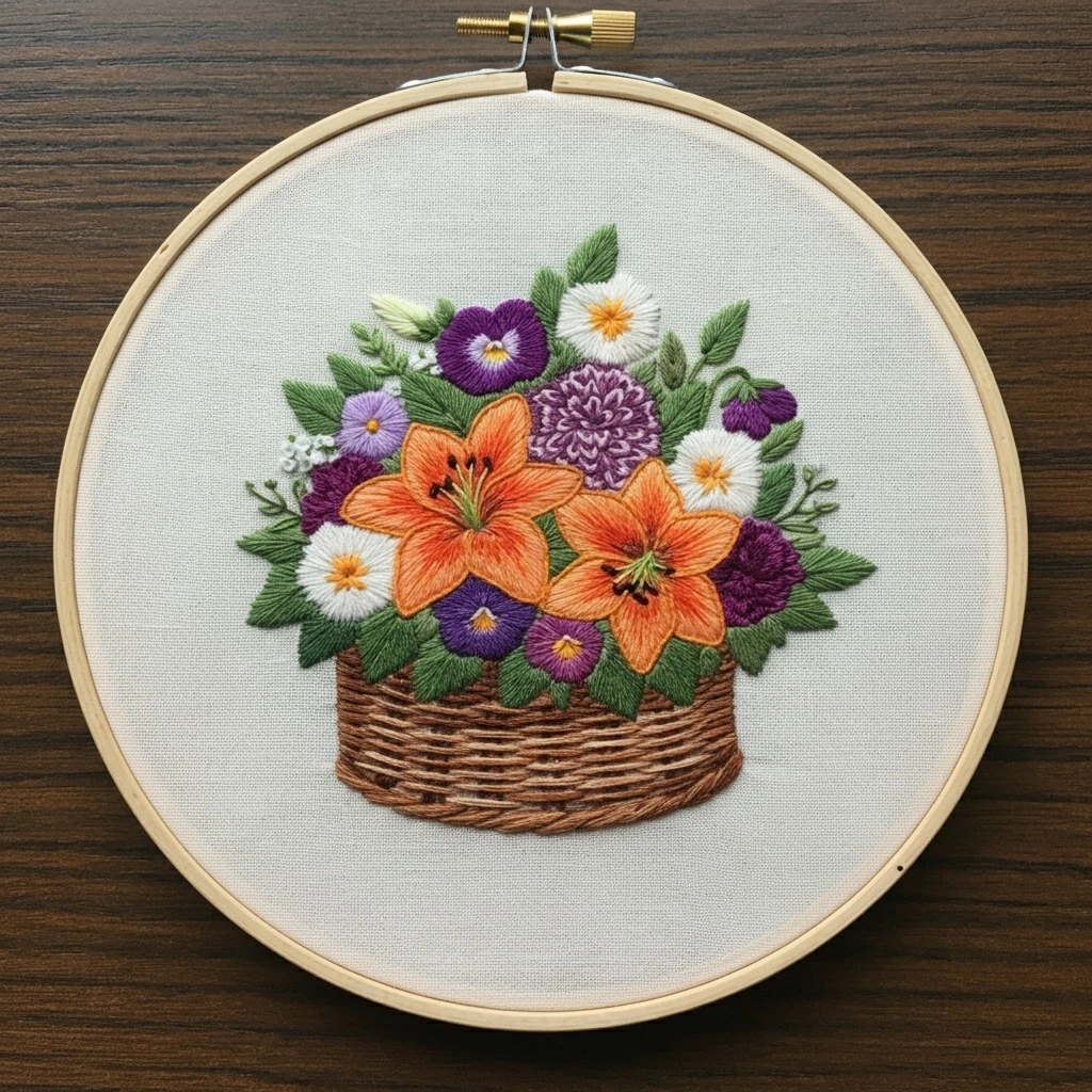 Vibrant Floral Basket Arrangement