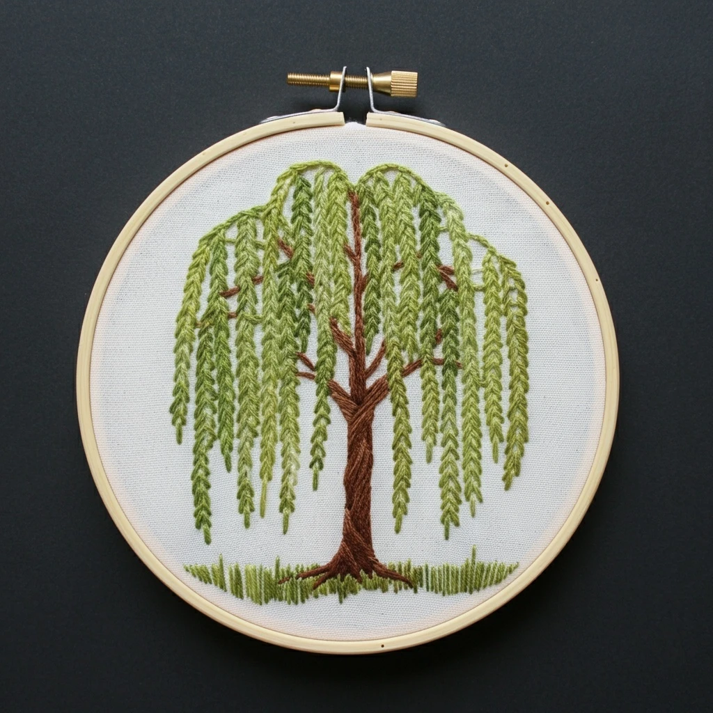 Willow Tree Hand Embroidery