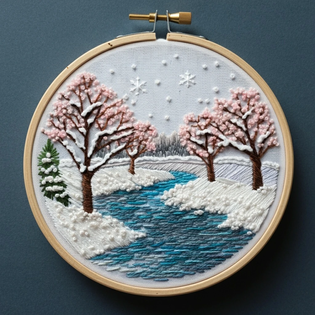 Winter Wonderland Stream Embroidery